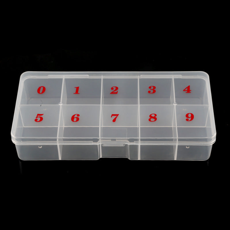 10grids Matte Clear Nail Container Box