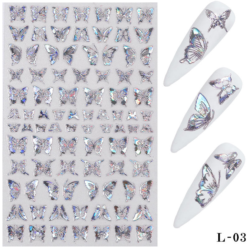 1Pcs 3D Butterfly Nail Decal And Sticker DIY Nail Art Stickers