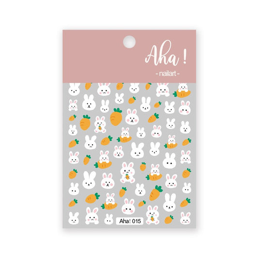 Carrot Rabbit Nail Art Stickers