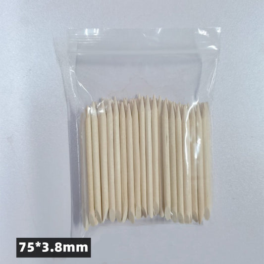 100Pcs Nail Cuticle Pusher Wooden Design Drawing Painting Stick