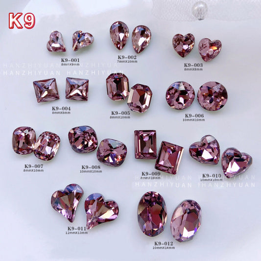 2Pcs Luxury Crystal K9 Diamond Dried Rose