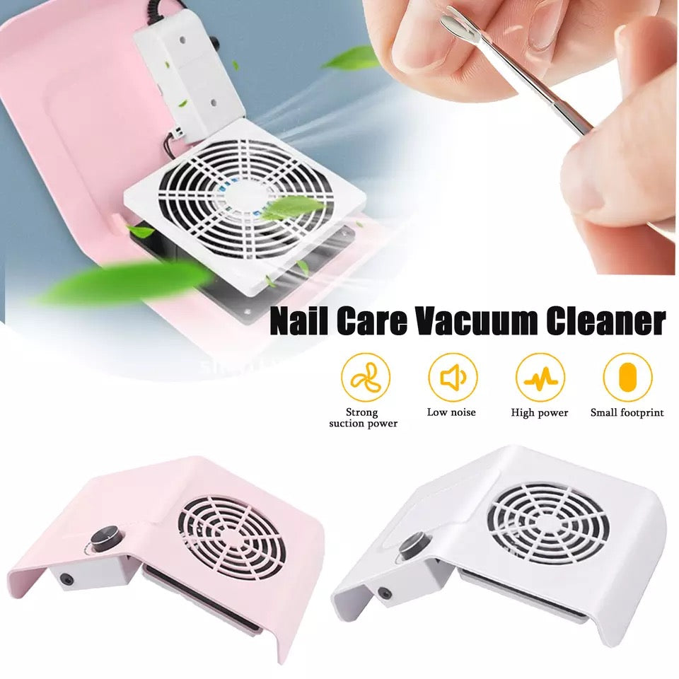 80W Nail Dust Suction Dust Collector Fan Vacuum Pink Color