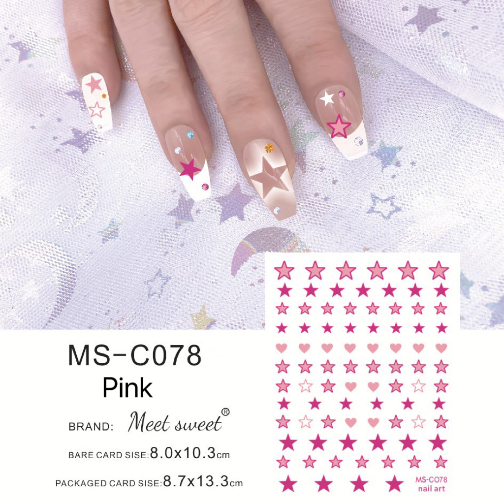 Star Love Nail Stickers Nail Art Decoration