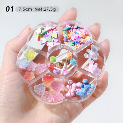 Nail Art Decorative Art Professional Seven Grid Of Mixed Accessories