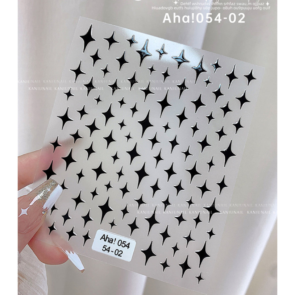 1pc Asterism Nail Art 3D Stickers