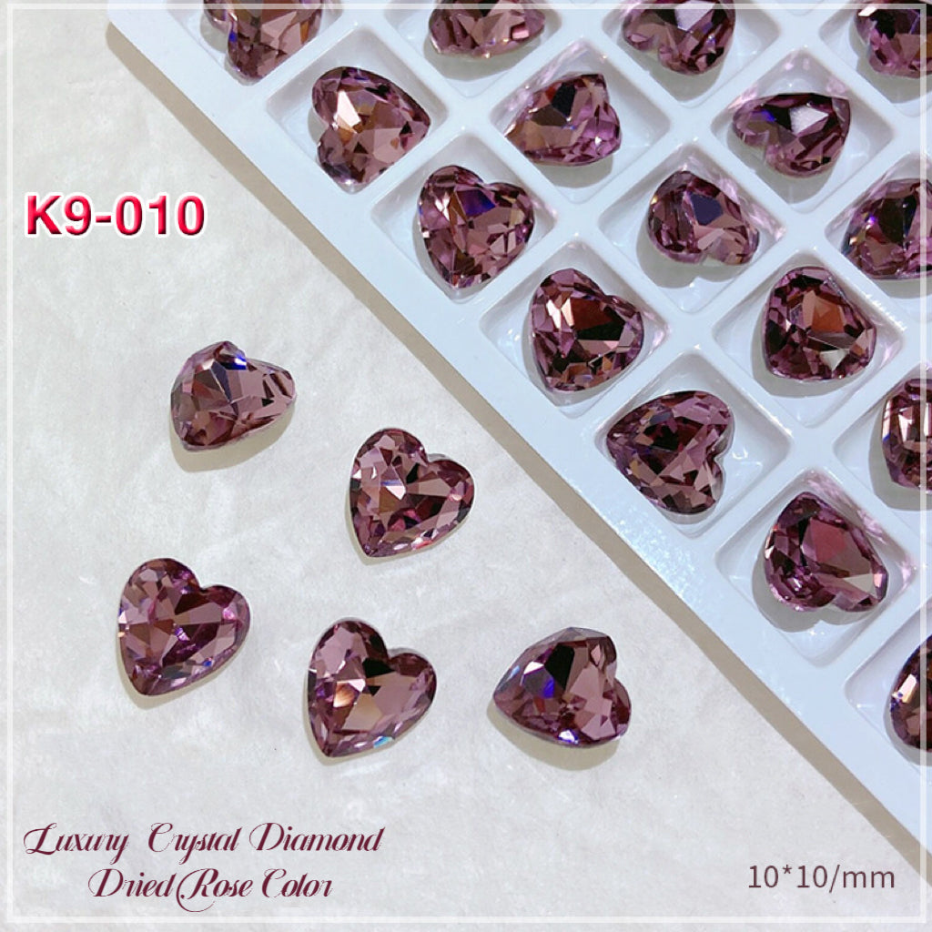 2Pcs Luxury Crystal K9 Diamond Dried Rose