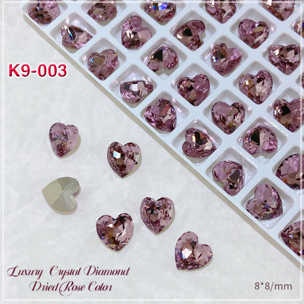 2Pcs Luxury Crystal K9 Diamond Dried Rose