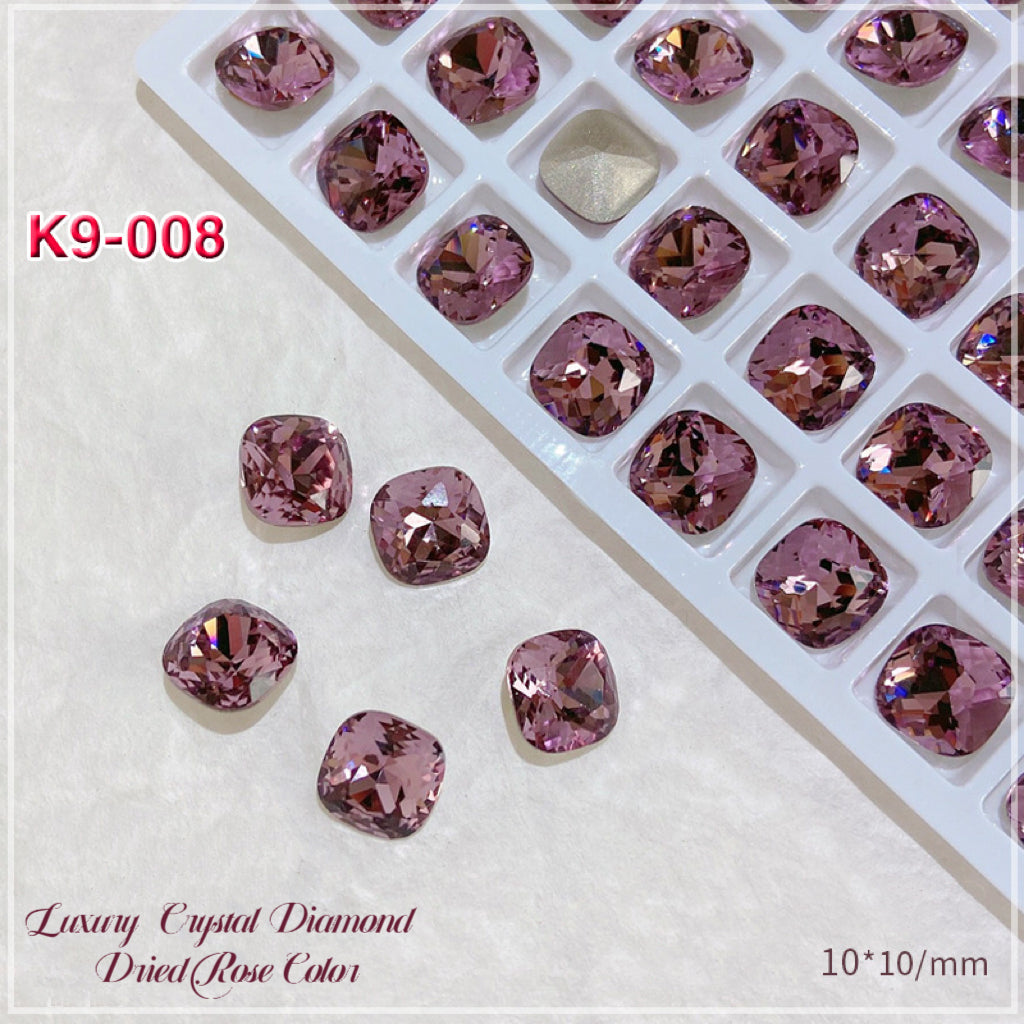 2Pcs Luxury Crystal K9 Diamond Dried Rose