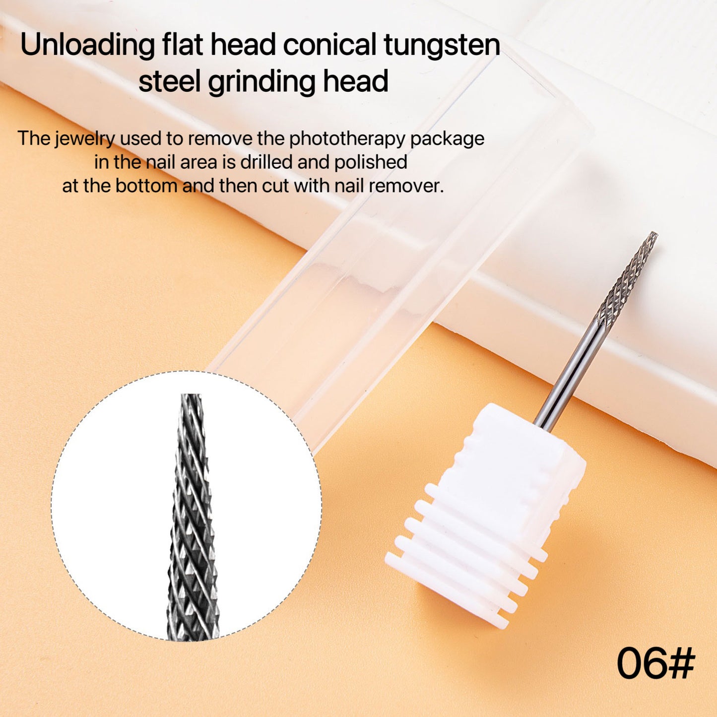 1PC High Quality Tungsten Carbide Grinding Head Nail Drill Bit