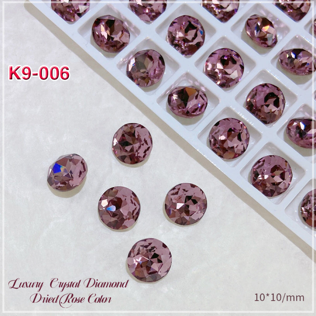 2Pcs Luxury Crystal K9 Diamond Dried Rose