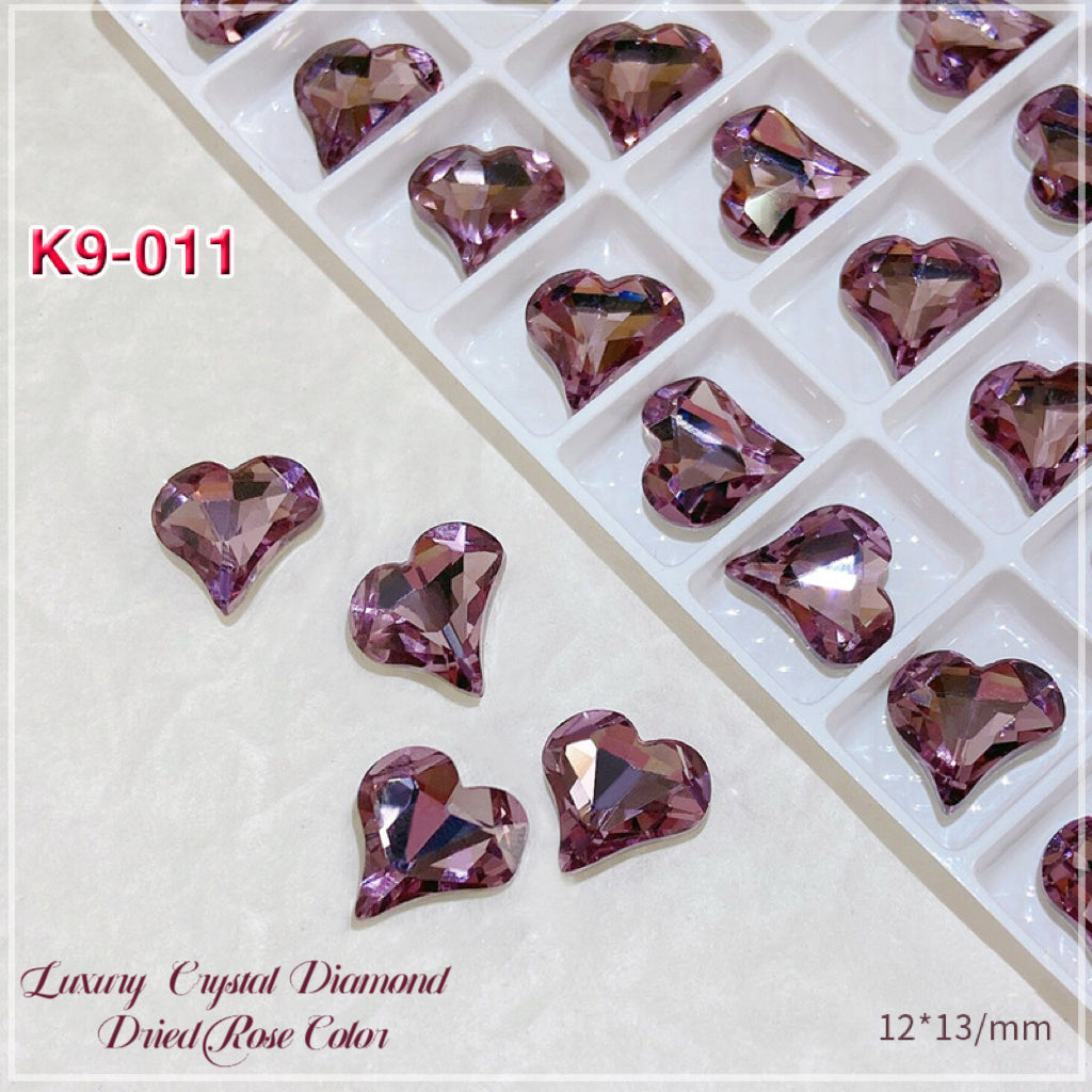 2Pcs Luxury Crystal K9 Diamond Dried Rose