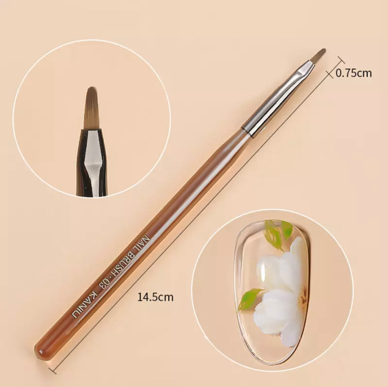 Nail Art Brush Acrylic UV Gel Extension Painting Brush Pen