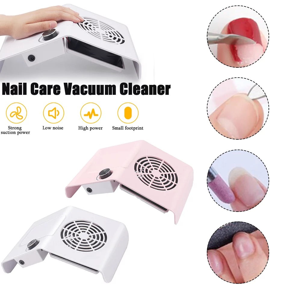 80W Nail Dust Suction Dust Collector Fan Vacuum Pink Color