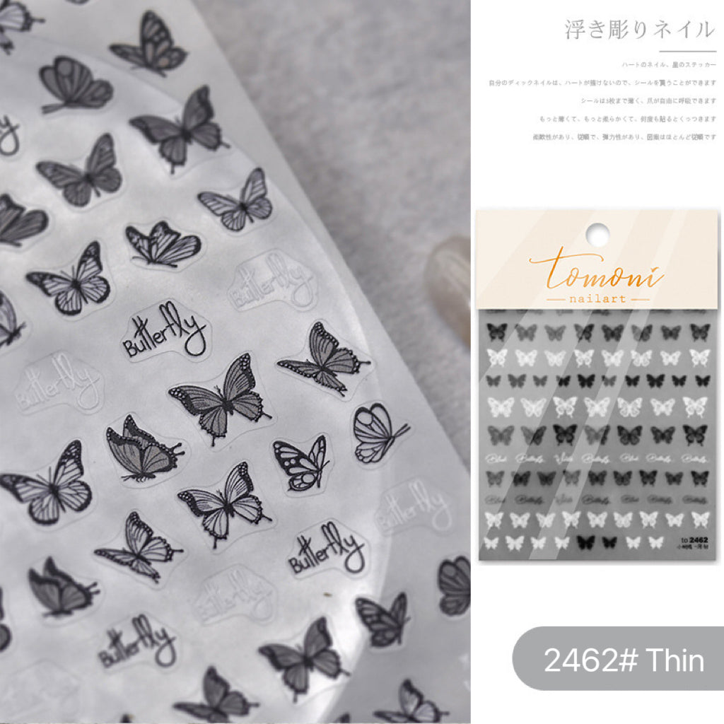 1Sheet DIY Butterflies Nail Stickers