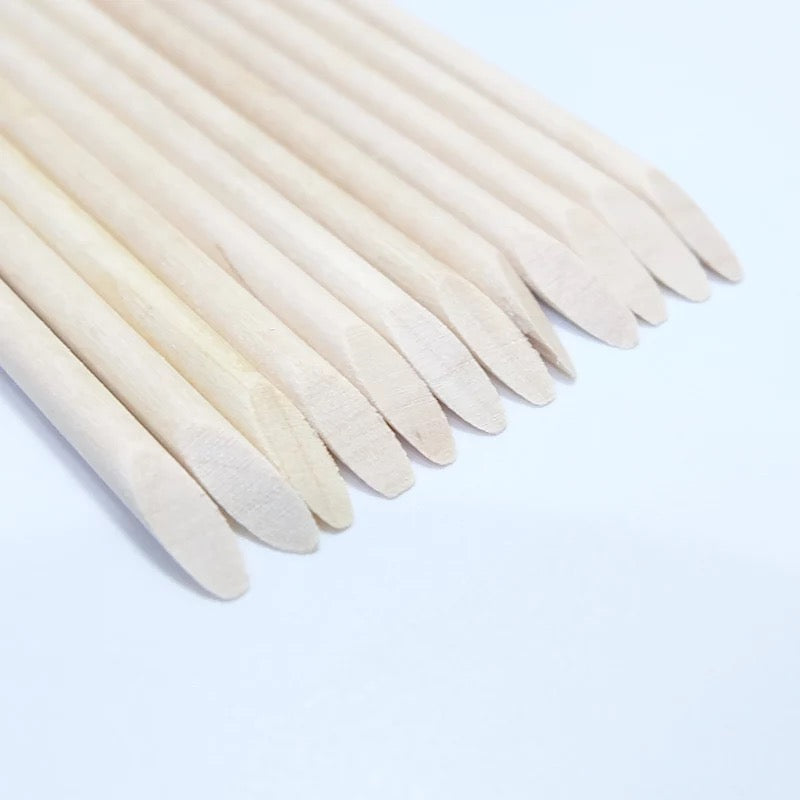 100Pcs Nail Cuticle Pusher Wooden Design Drawing Painting Stick