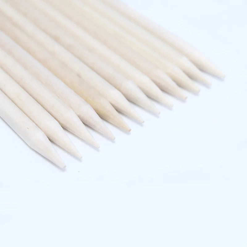 100Pcs Nail Cuticle Pusher Wooden Design Drawing Painting Stick