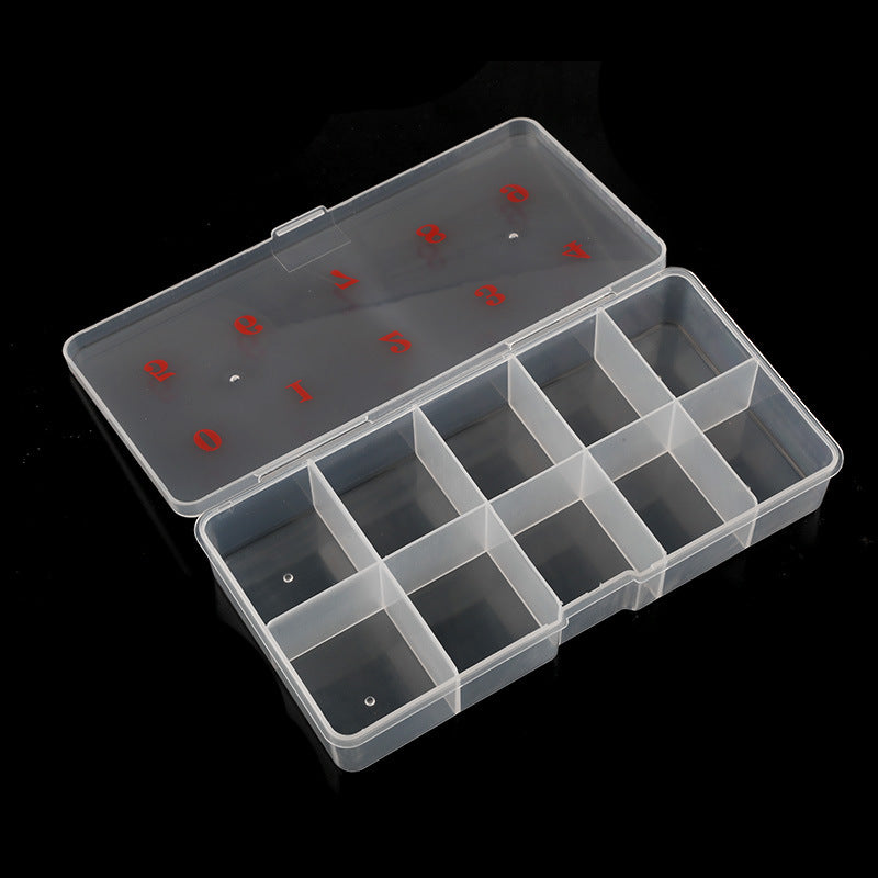 10grids Matte Clear Nail Container Box