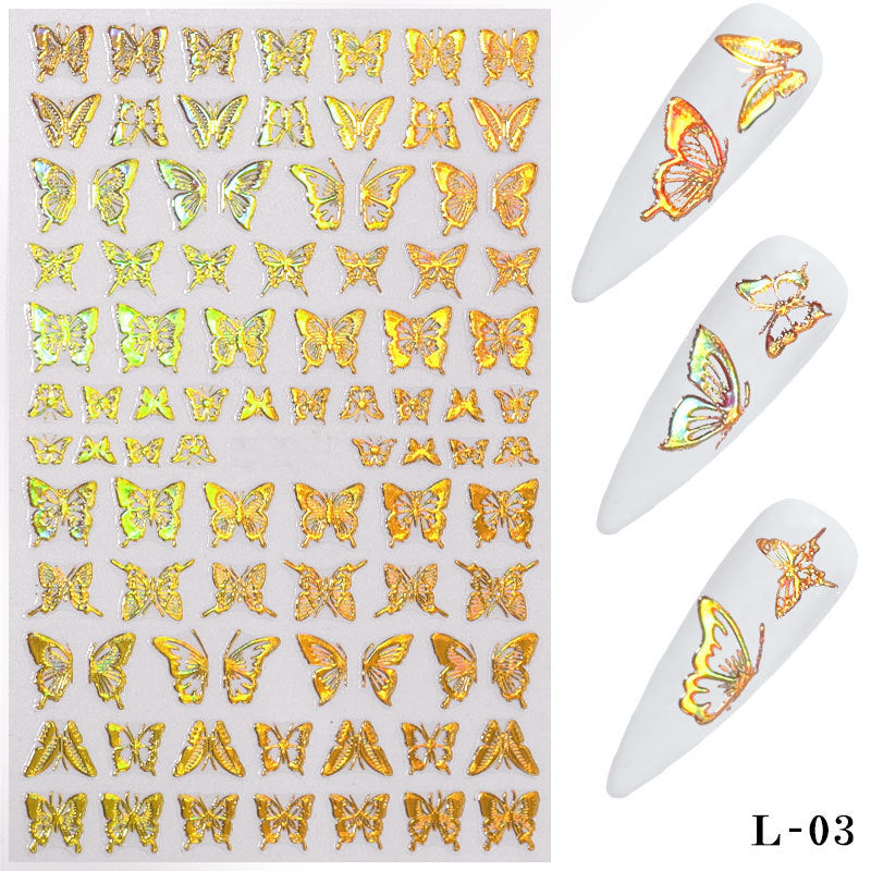 1Pcs 3D Butterfly Nail Decal And Sticker DIY Nail Art Stickers