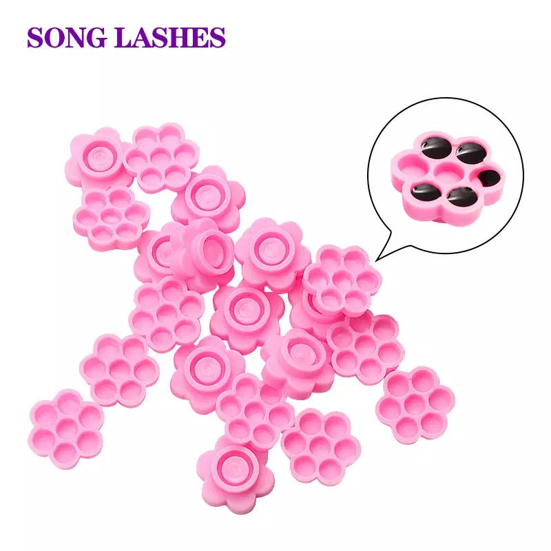 【Buy 1 Get 1 Free】100 Pcs Flower Beauty Eyelash Extension Glue Cups