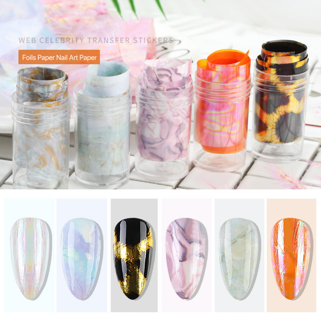 1Pcs Foils Paper Nail Art Paper Decoration Sticker