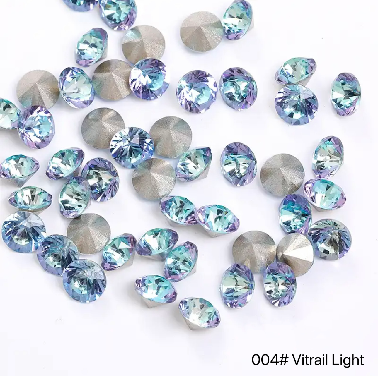 10Pcs Diamond Round Cone Rhinestone