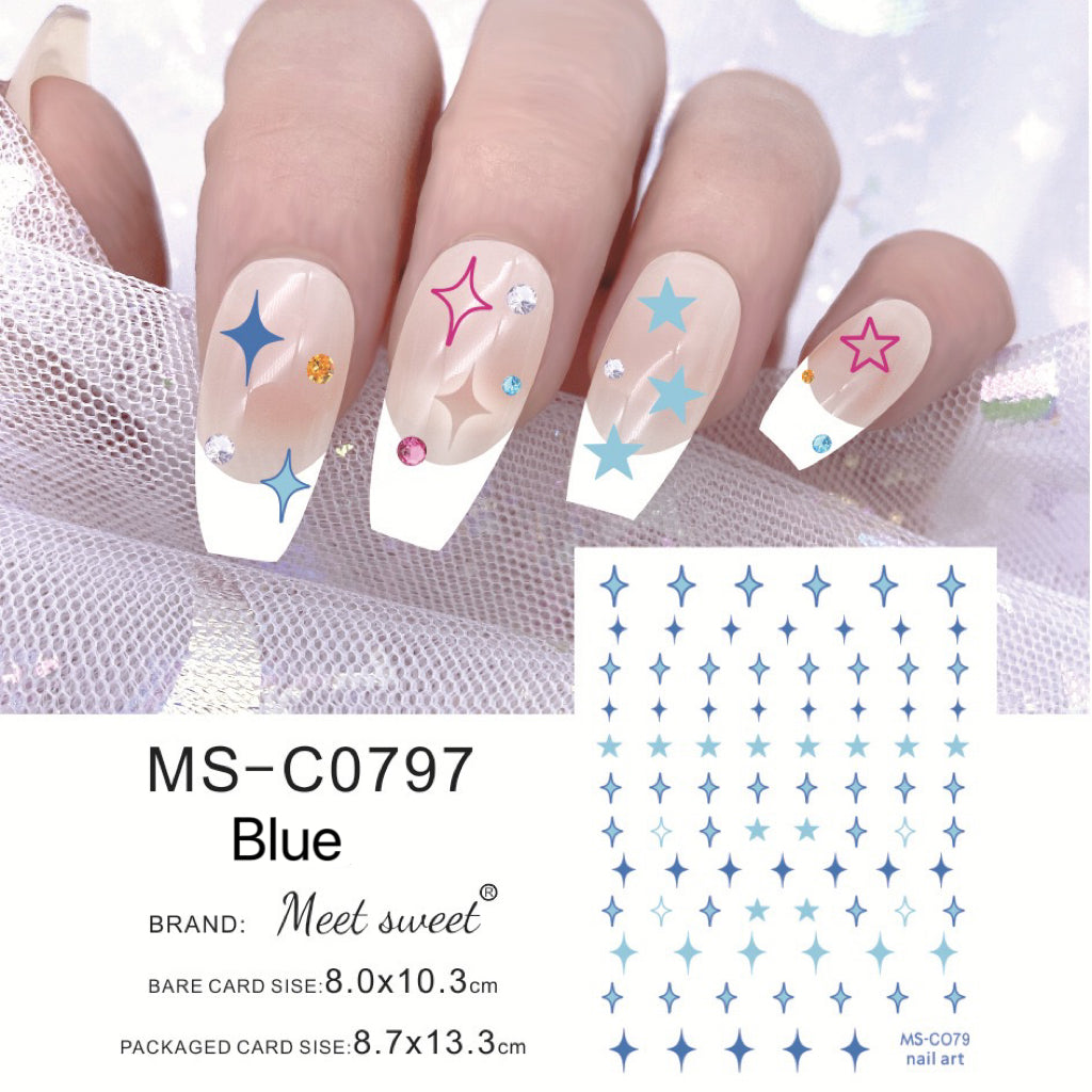 Star Love Nail Stickers Nail Art Decoration