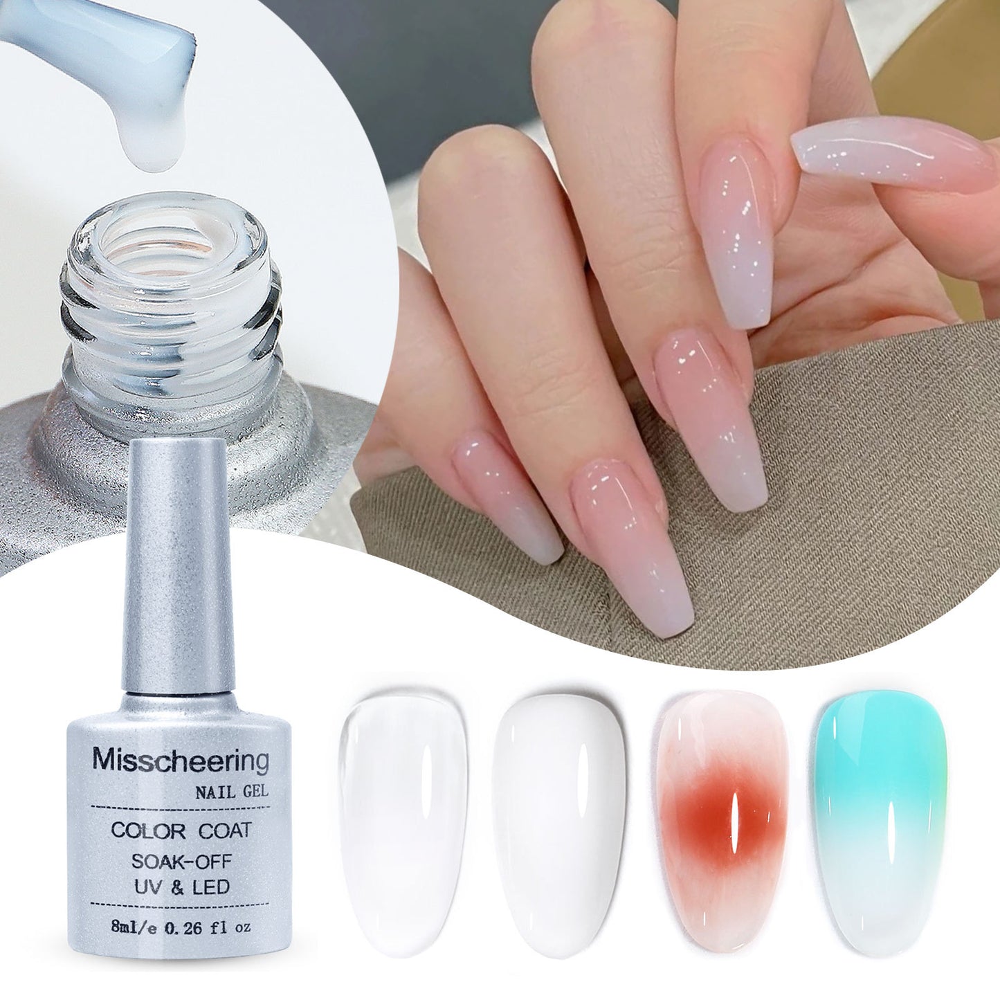 8ML Nail Art Soak Off Blooming Gel