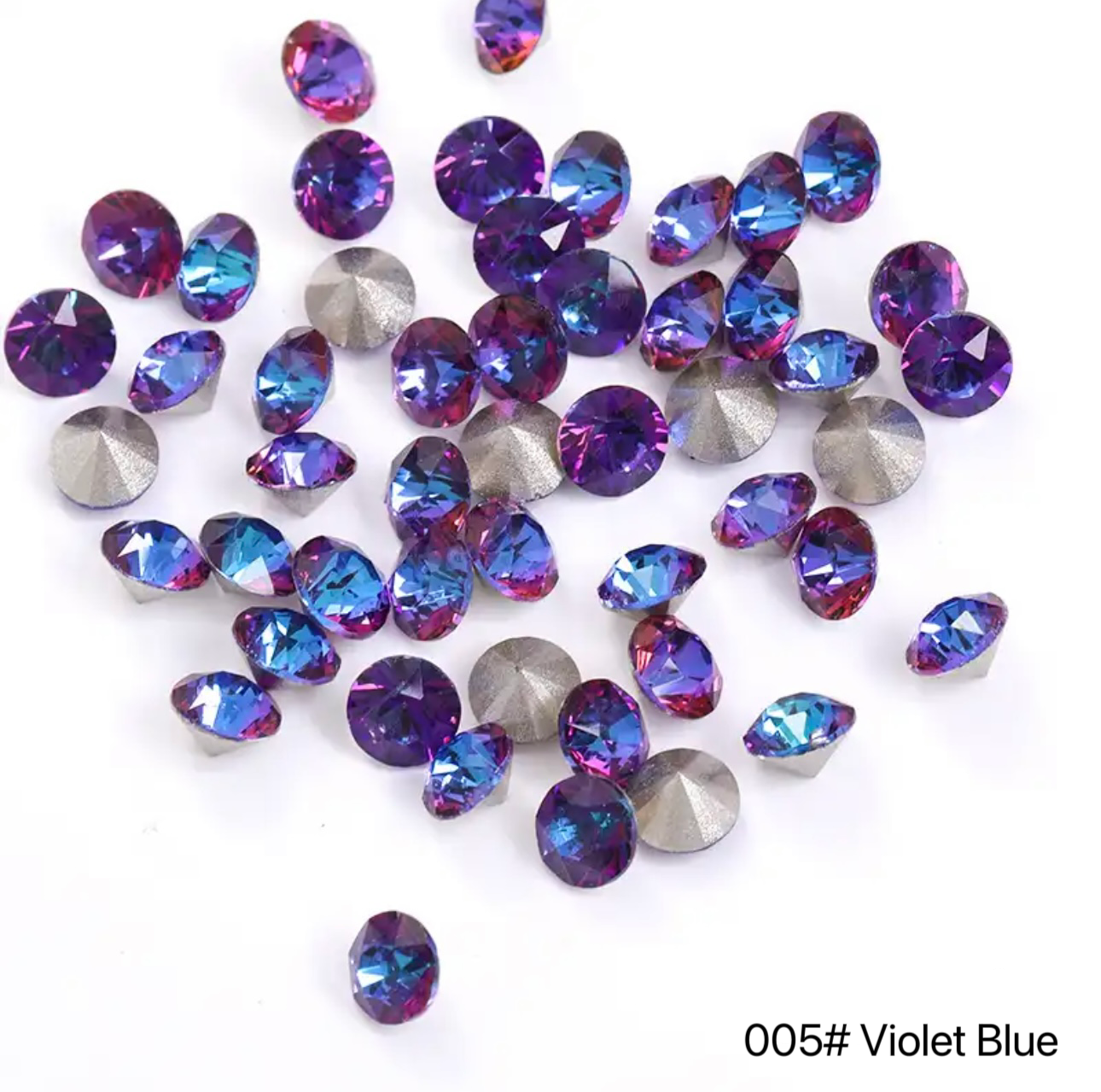 10Pcs Diamond Round Cone Rhinestone