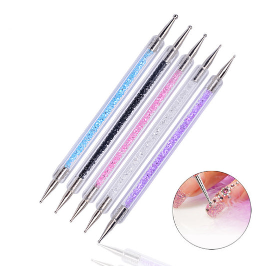 5Pcs/Set Acrylic 2 Ways Nail Art Dotting Pen