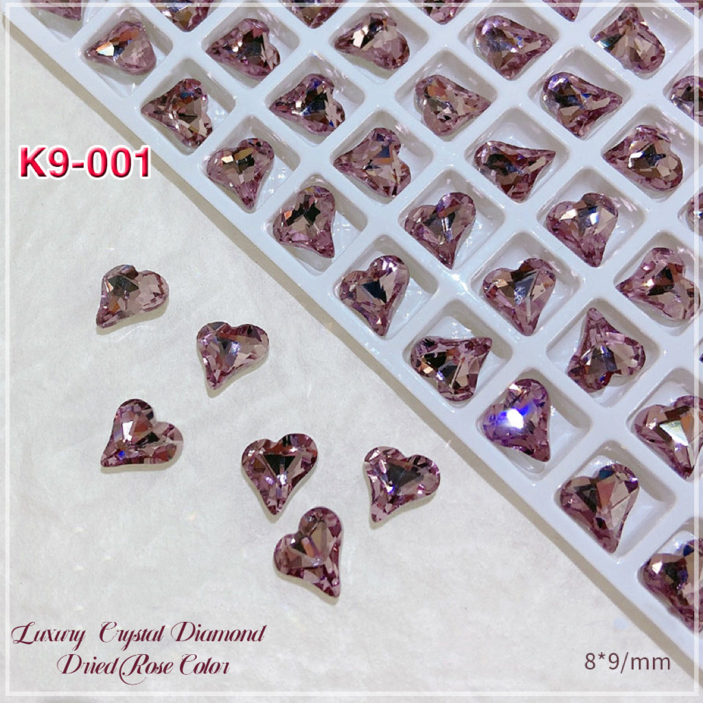 2Pcs Luxury Crystal K9 Diamond Dried Rose