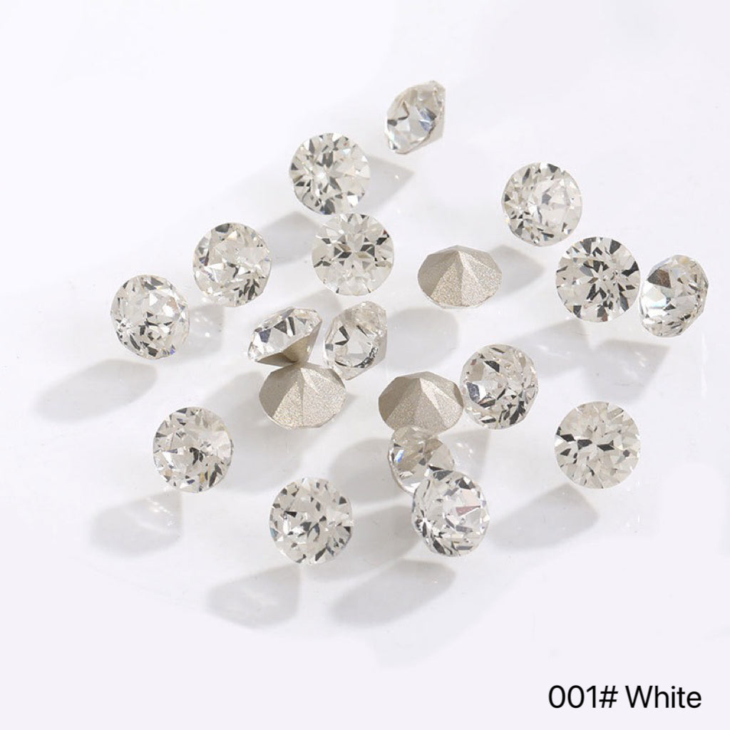 10Pcs Diamond Round Cone Rhinestone