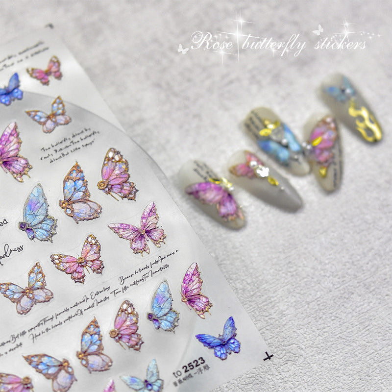 1Sheet DIY Butterflies Nail Stickers