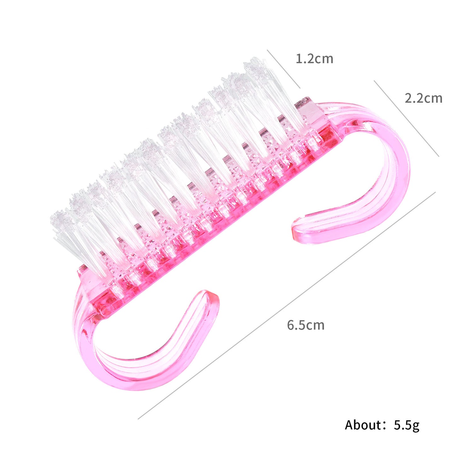 1 Pcs Soft Remove Dust Plastic Cleaning Nail Brushes Pink Color