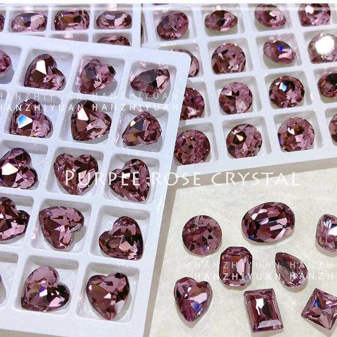 2Pcs Luxury Crystal K9 Diamond Dried Rose