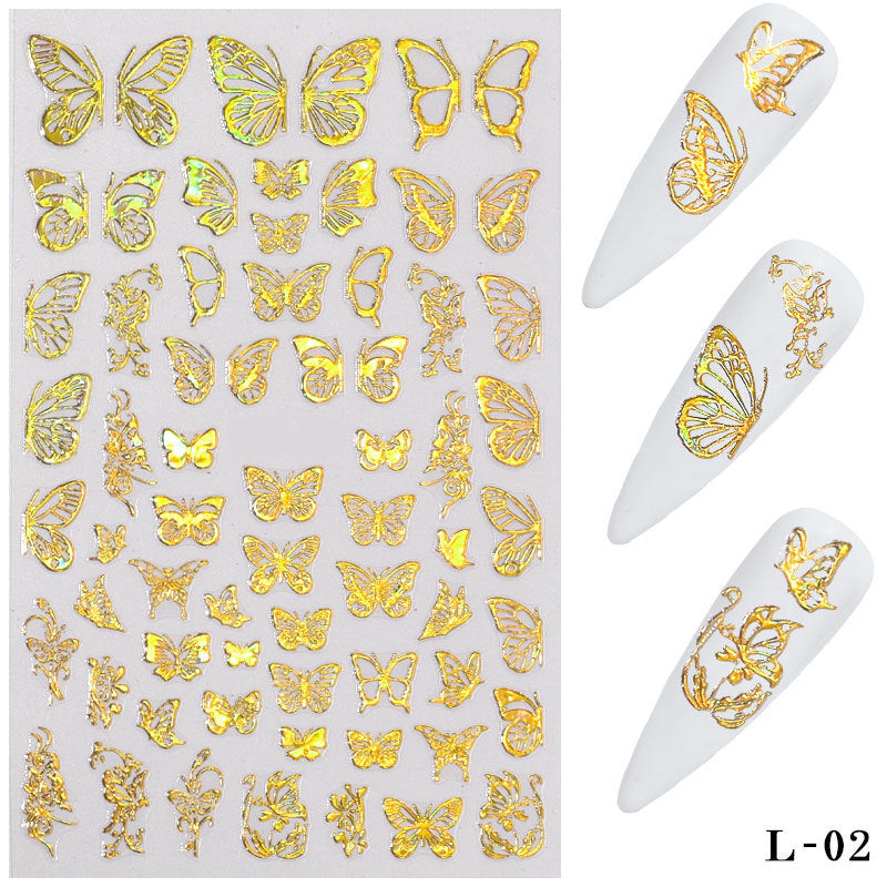 1Pcs 3D Butterfly Nail Decal And Sticker DIY Nail Art Stickers