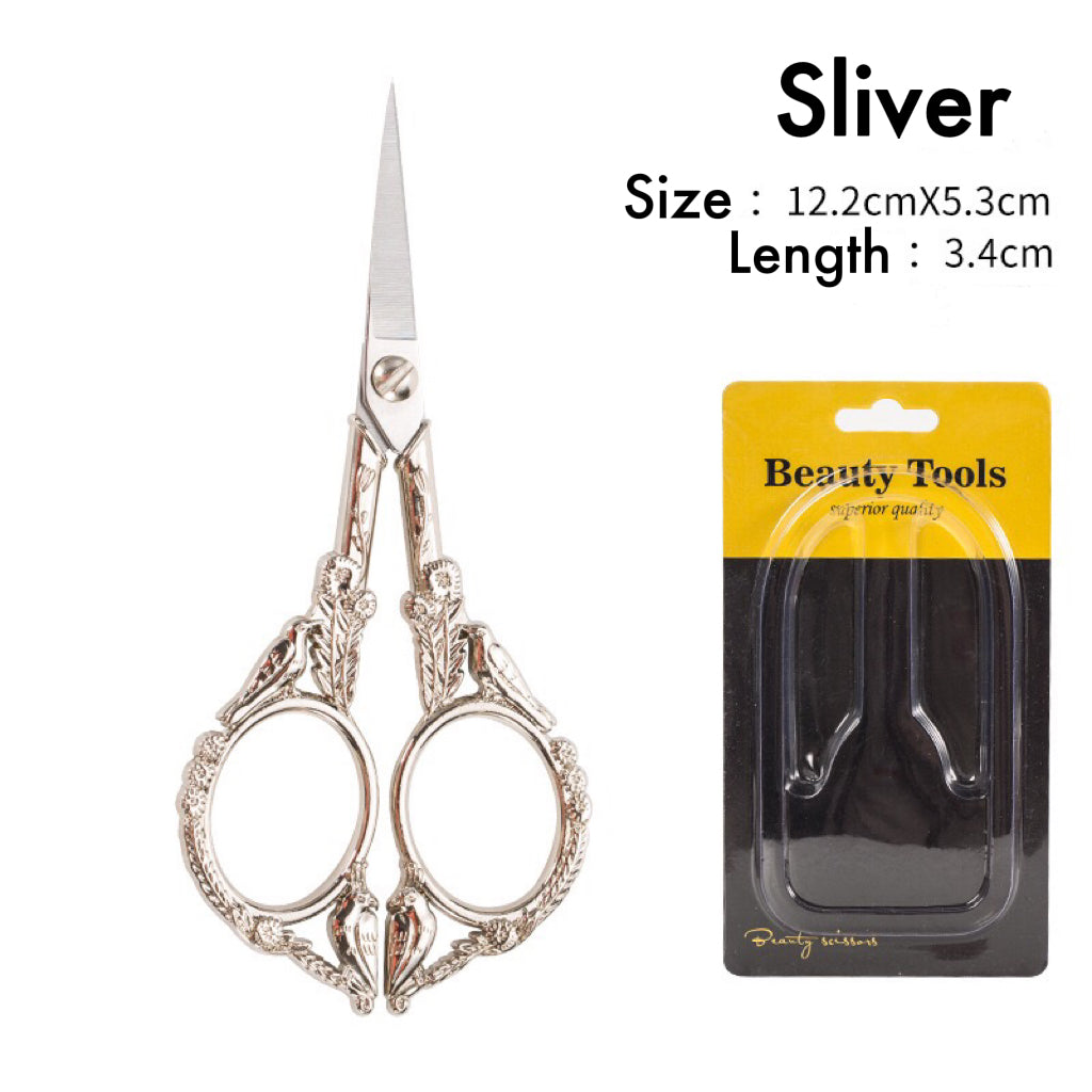 Bird Pattern Design European Retro Professional Sewing Scissors