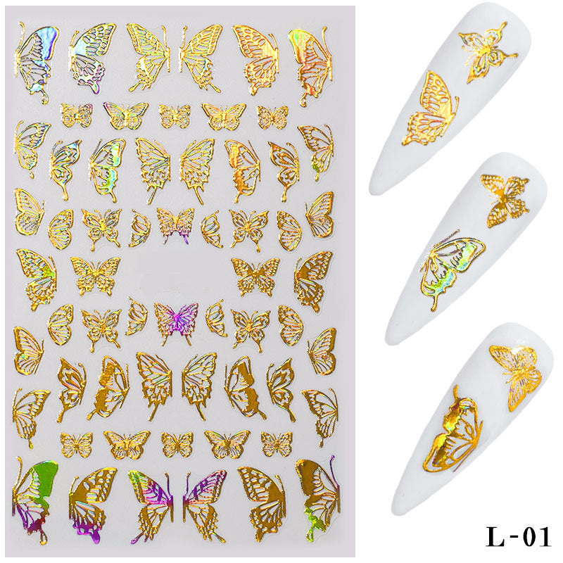 1Pcs 3D Butterfly Nail Decal And Sticker DIY Nail Art Stickers