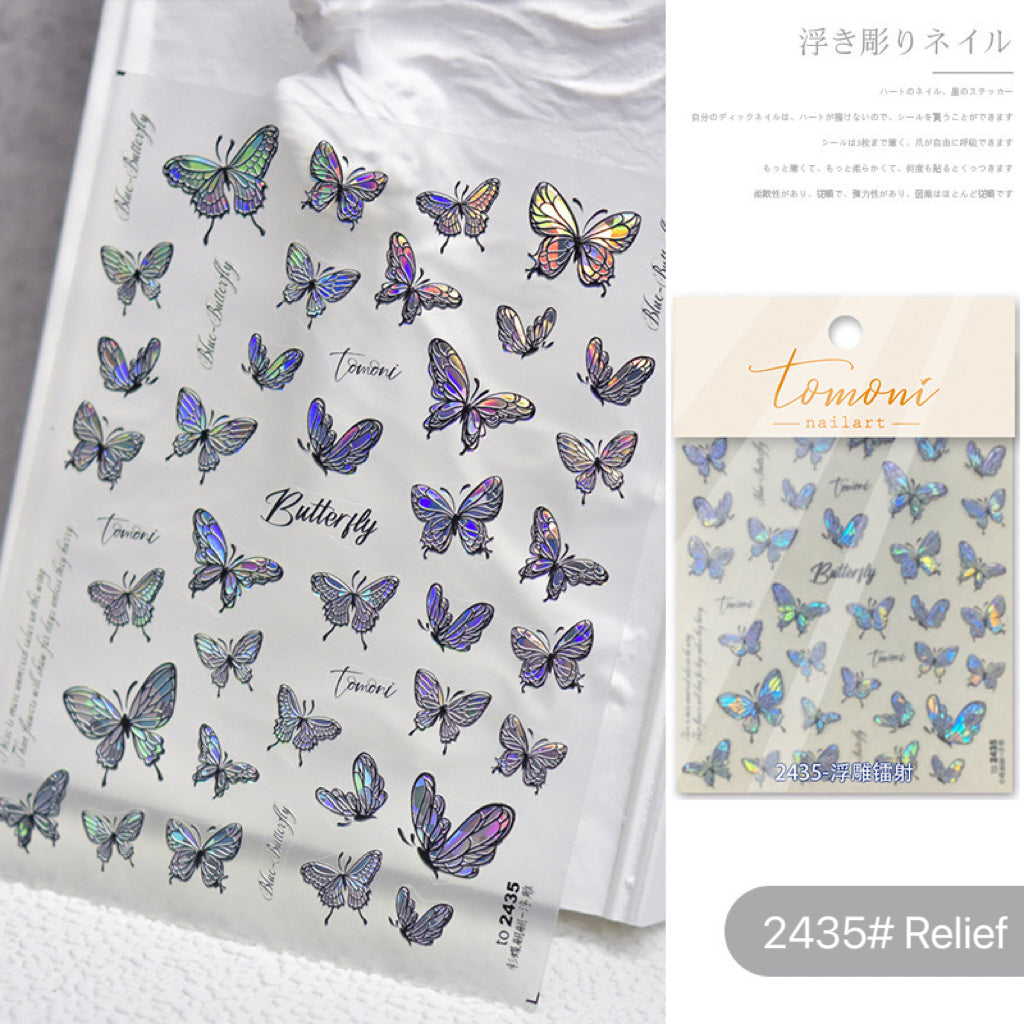 1Sheet DIY Butterflies Nail Stickers