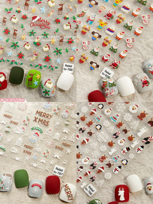 Christmas Relief Nail Stickers