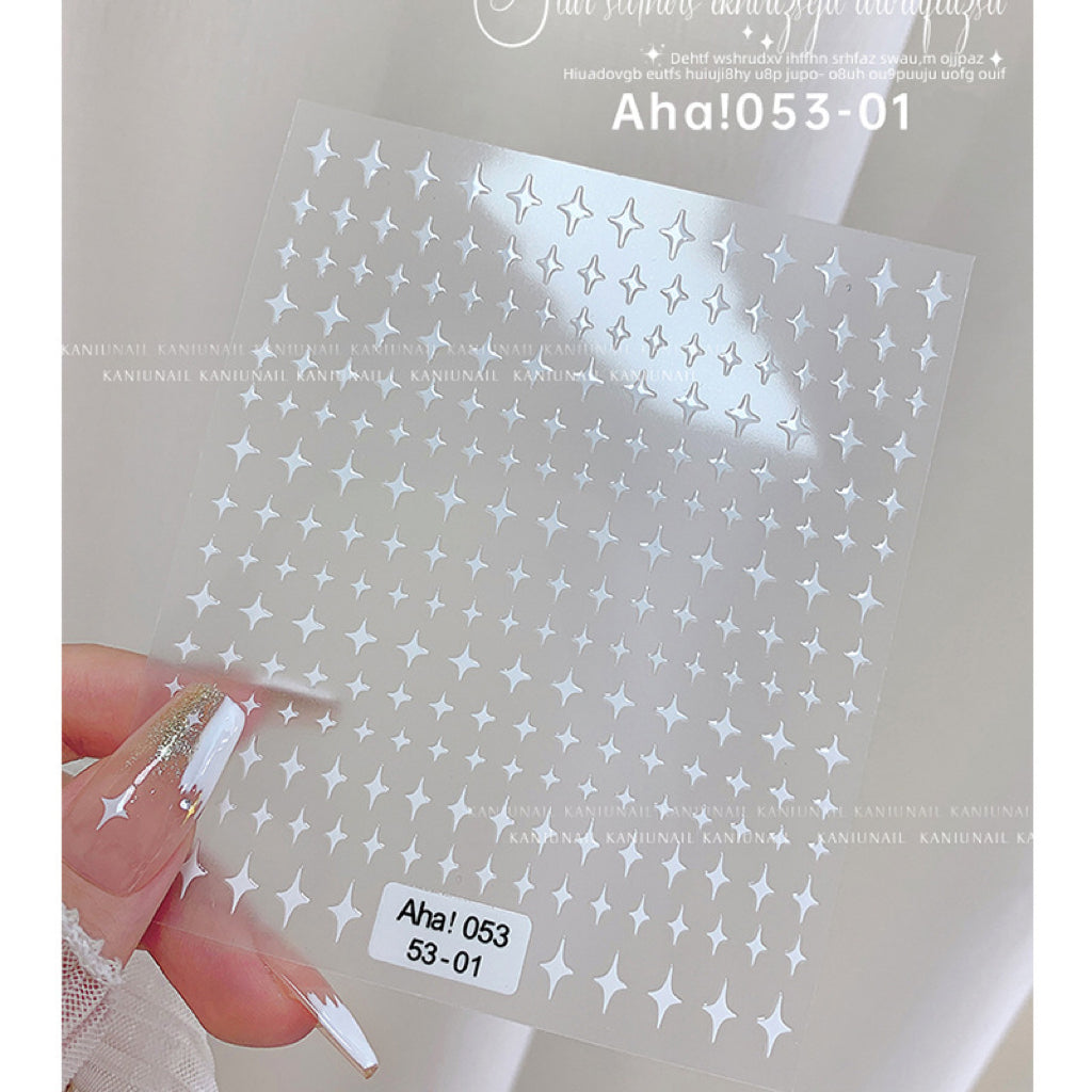 1pc Asterism Nail Art 3D Stickers