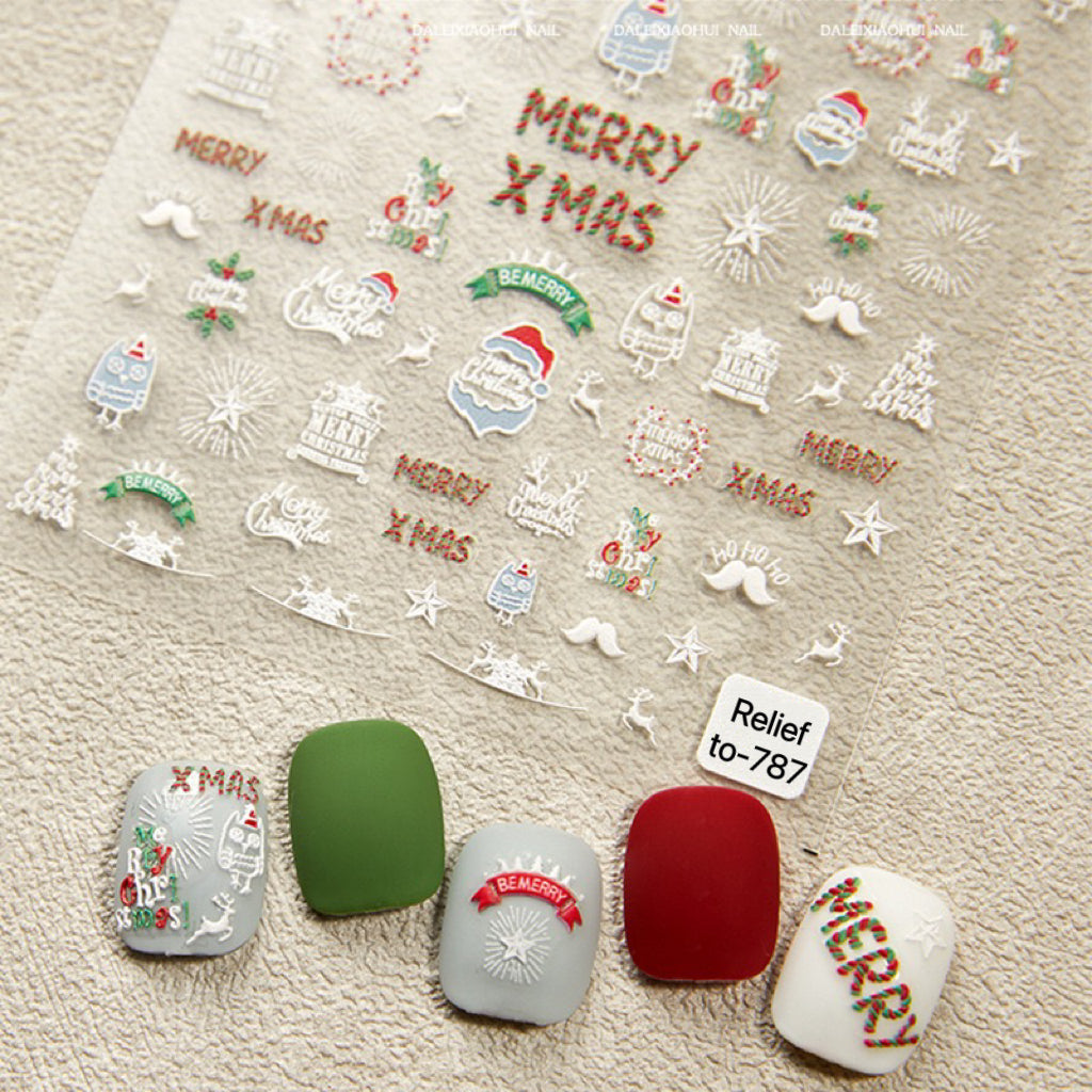 Christmas Relief Nail Stickers