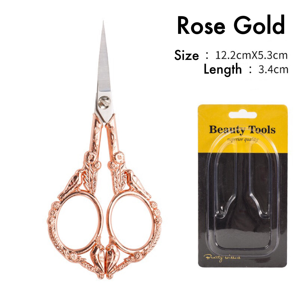 Bird Pattern Design European Retro Professional Sewing Scissors