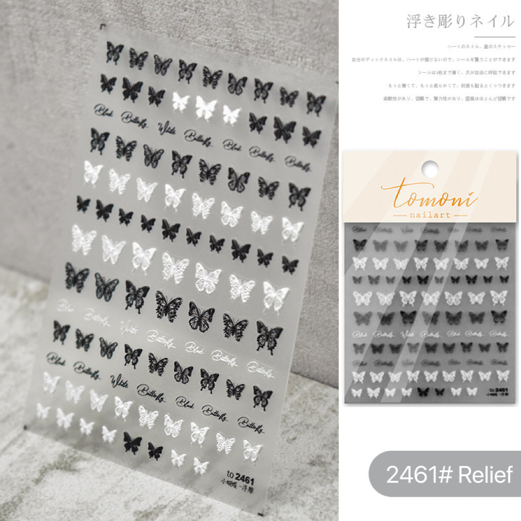 1Sheet DIY Butterflies Nail Stickers