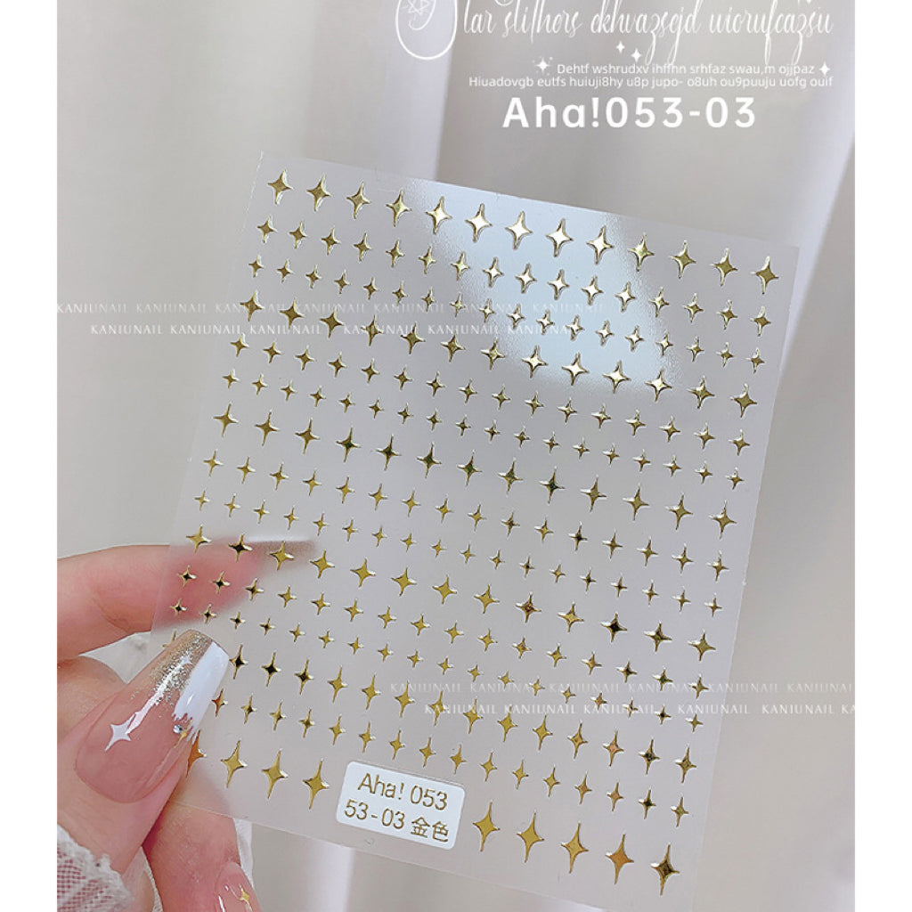 1pc Asterism Nail Art 3D Stickers