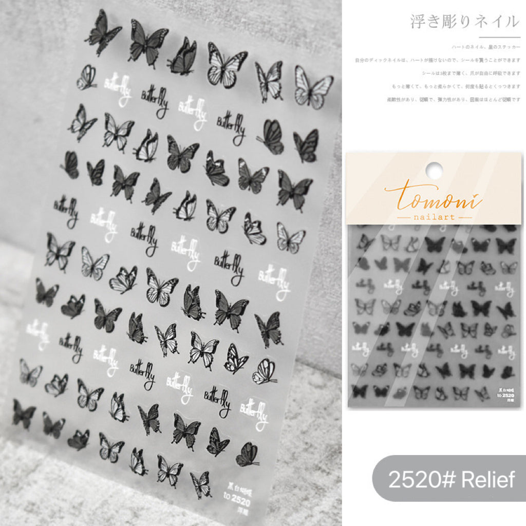 1Sheet DIY Butterflies Nail Stickers