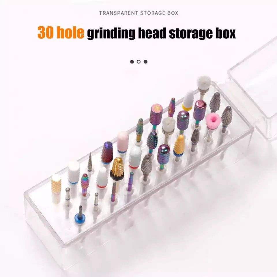 30 Holes Plastic Drill Bits Holder