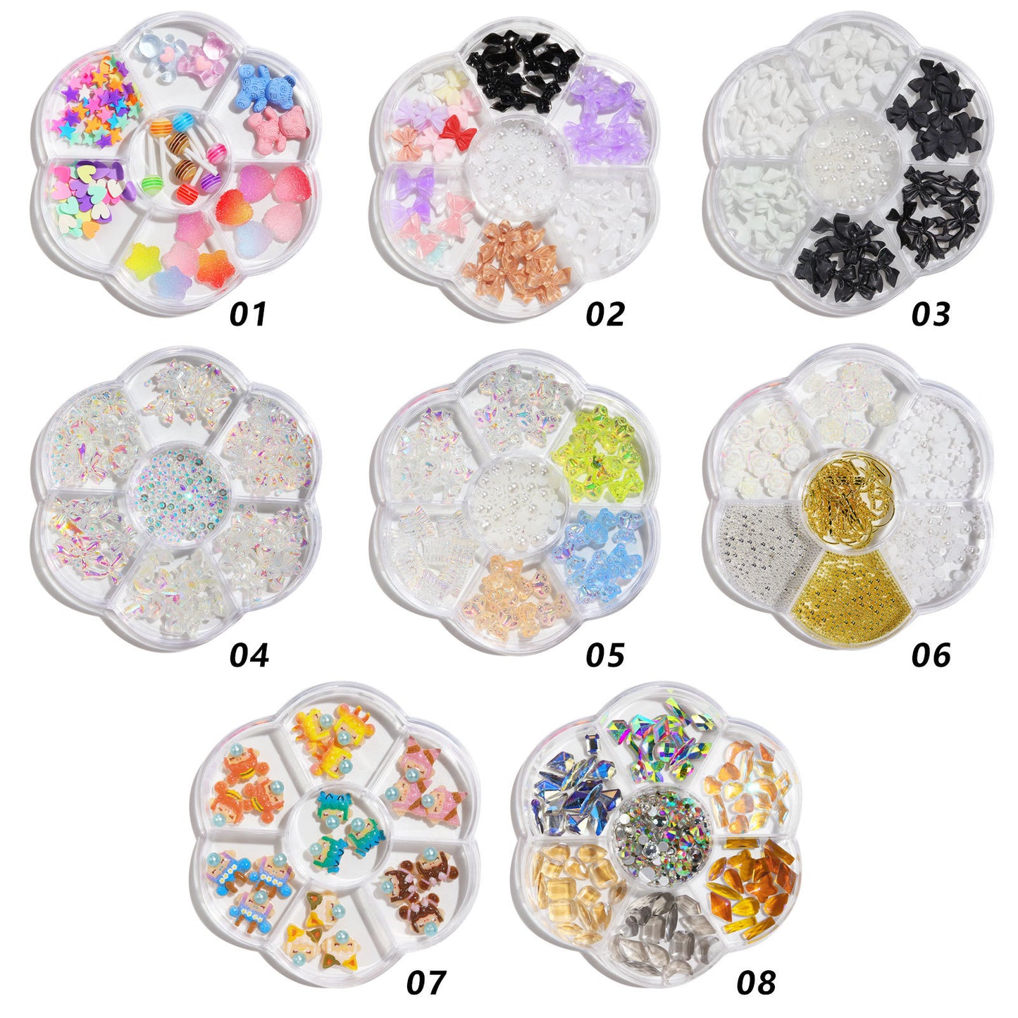 Nail Art Decorative Art Professional Seven Grid Of Mixed Accessories