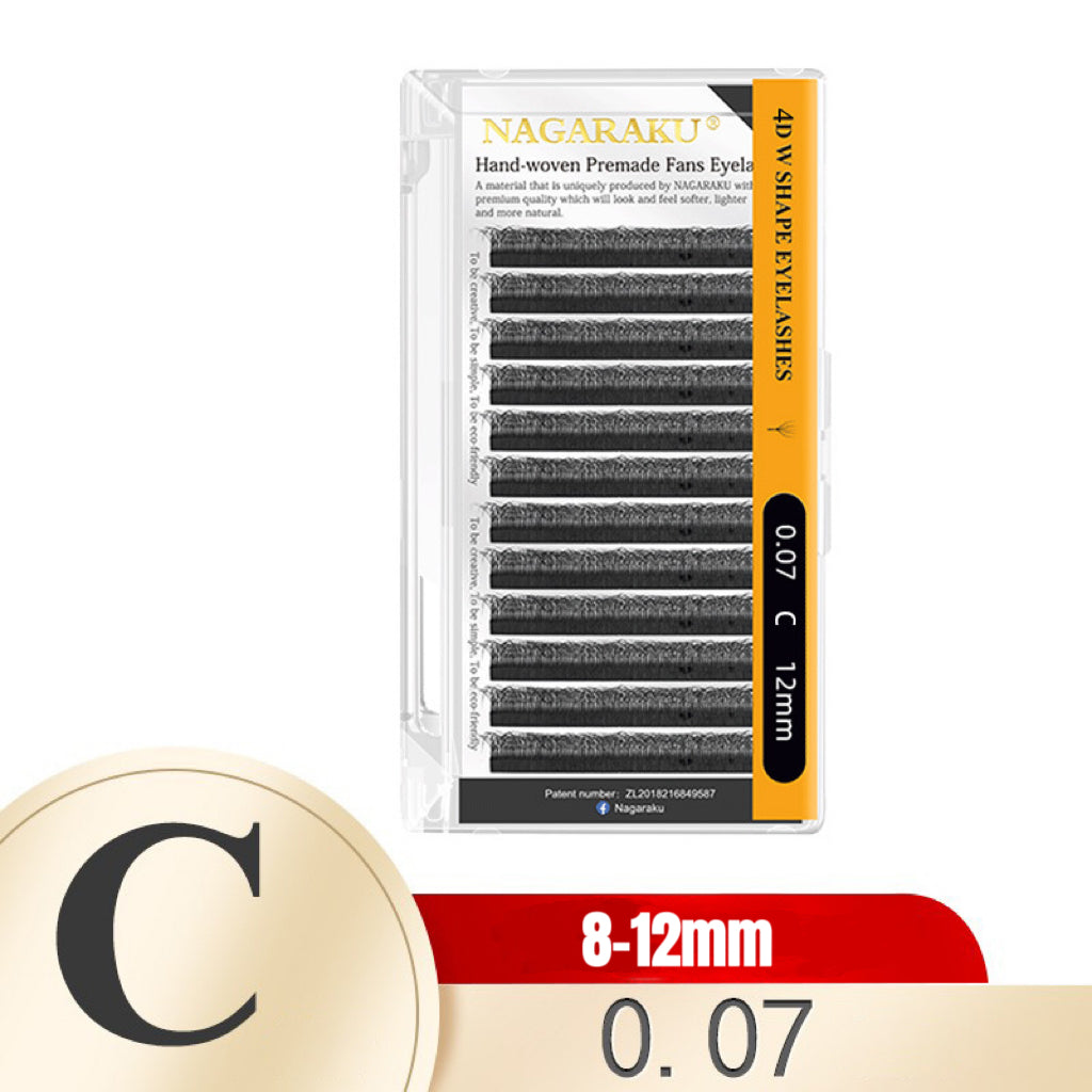 NAGARAKU 0.07mm C/D Curl Mix 8-15mm 4D Eyelash Extension