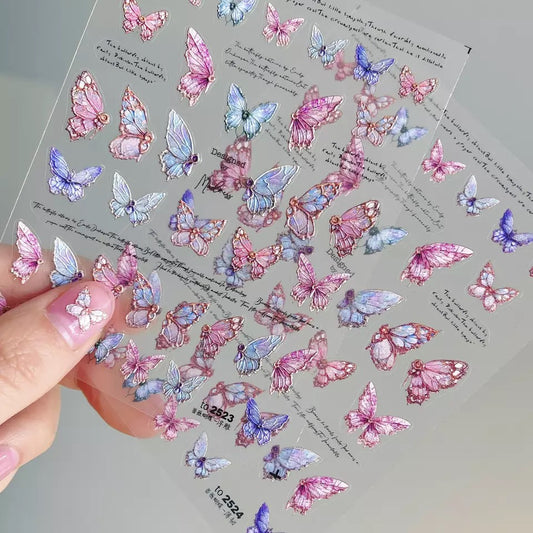 1Sheet DIY Butterflies Nail Stickers