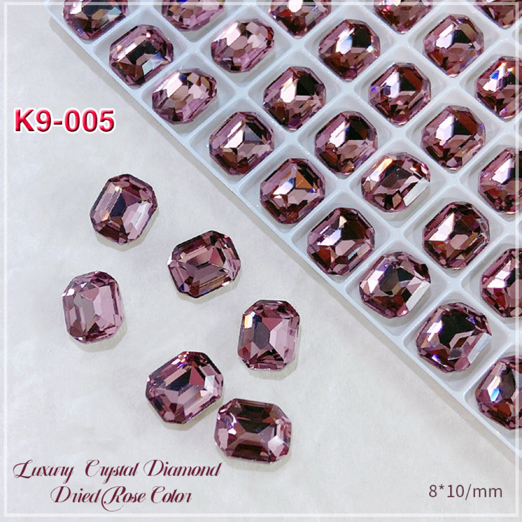 2Pcs Luxury Crystal K9 Diamond Dried Rose